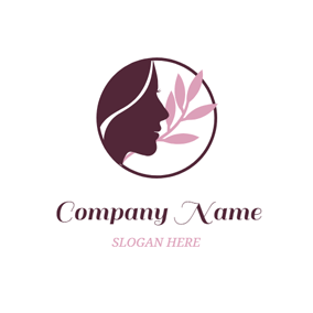 brown-woman-head-and-pink-leaf